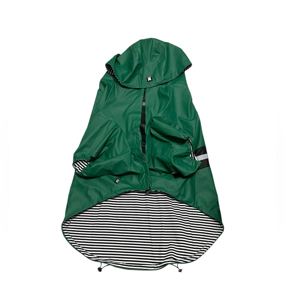 ❤️ NWOT Silver Paw Dog Reflective Raincoat Kids Green Hooded Raincoat - Picture 6 of 16